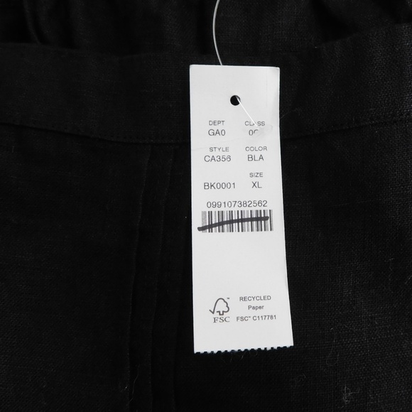 NWT!! J. CREW Linen Bow Back Linen Top Solid Black Tank Preppy Blouse X-Large - Picture 12 of 14